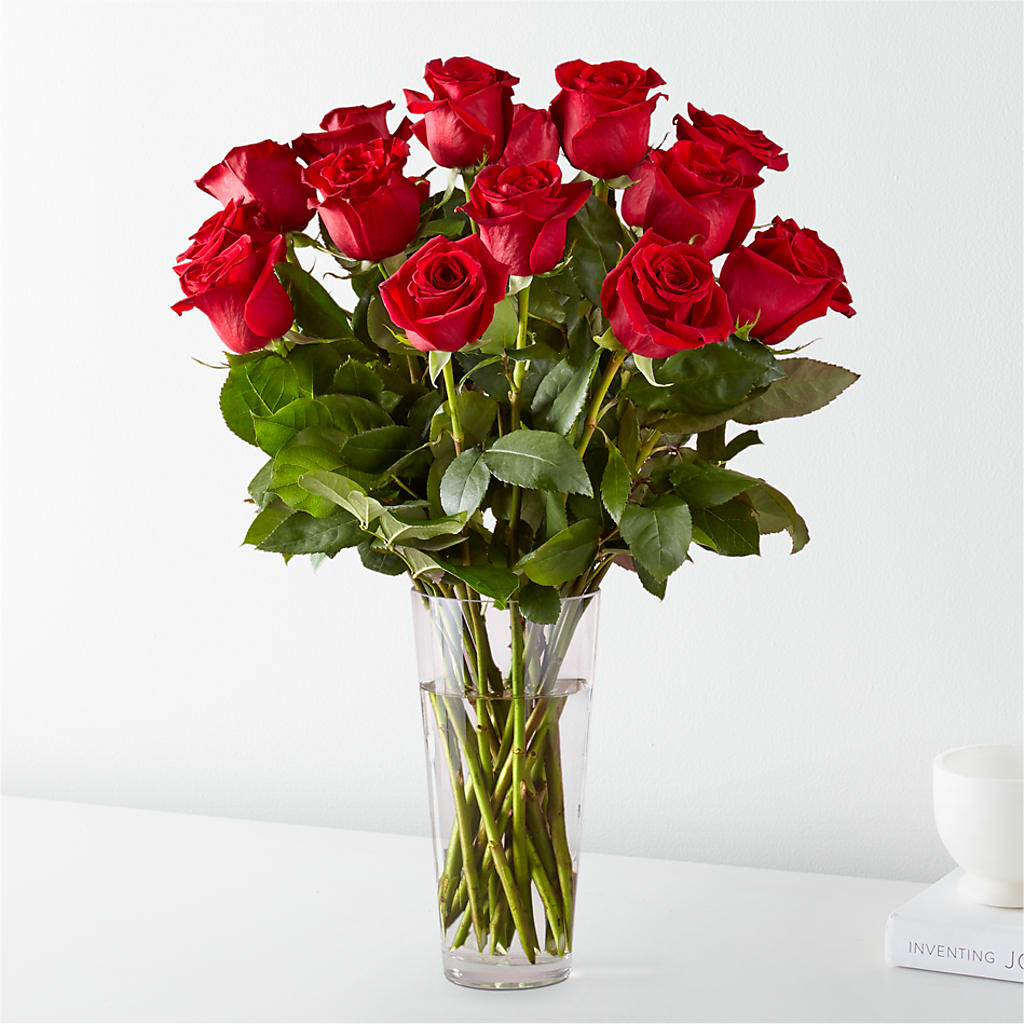 Long Stem Red Rose Bouquet – BLOOMERS FLOWER & ASHLEY JO ANTIQUES, Corry PA