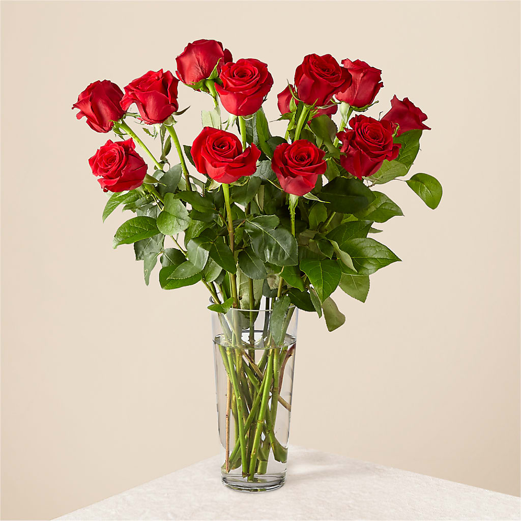 Long Stem Red Rose Bouquet – BLOOMERS FLOWER & ASHLEY JO ANTIQUES, Corry PA