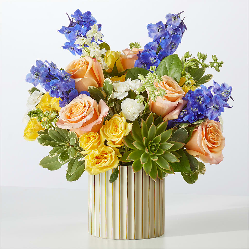 Cobalt Reverie Bouquet – BLOOMERS FLOWER & ASHLEY JO ANTIQUES, Corry PA