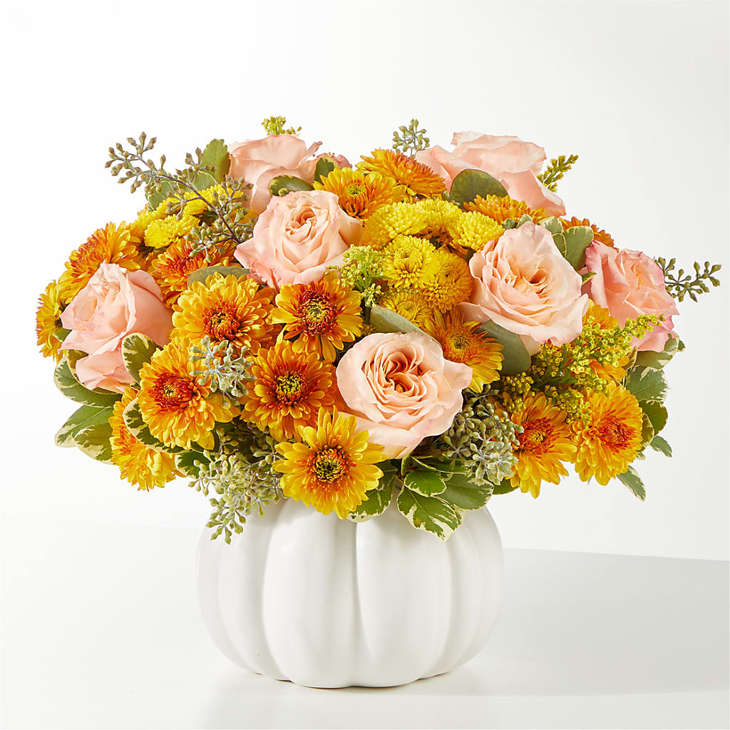 Peachy Pumpkin – BLOOMERS FLOWER & ASHLEY JO ANTIQUES, Corry PA