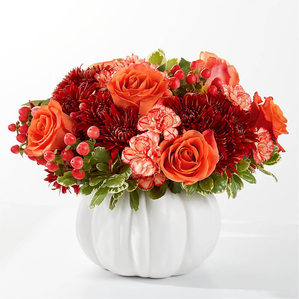 Autumn Air Pumpkin Bouquet – BLOOMERS FLOWER & ASHLEY JO ANTIQUES, Corry PA