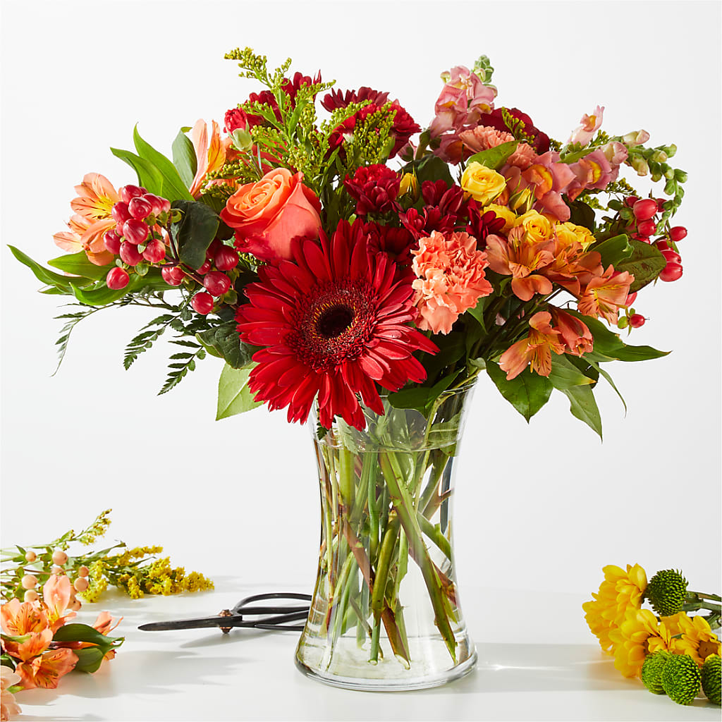 Fall Delight – A Florist Original – BLOOMERS FLOWER & ASHLEY JO ANTIQUES, Corry PA