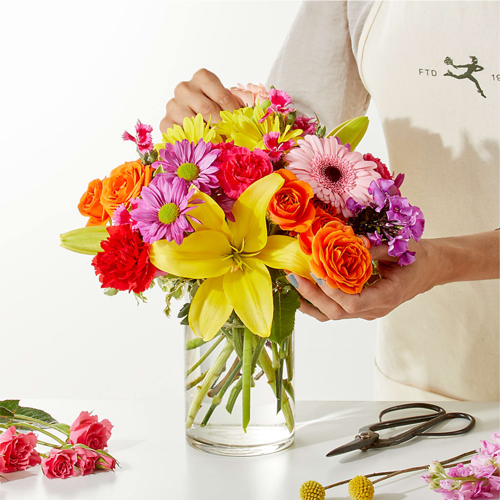 Cue the Confetti - A Florist Original – BLOOMERS FLOWER & ASHLEY JO ANTIQUES, Corry PA