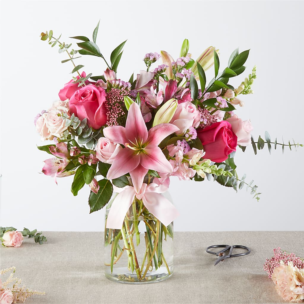 Pink Ribbon - A Florist Original – BLOOMERS FLOWER & ASHLEY JO ANTIQUES, Corry PA