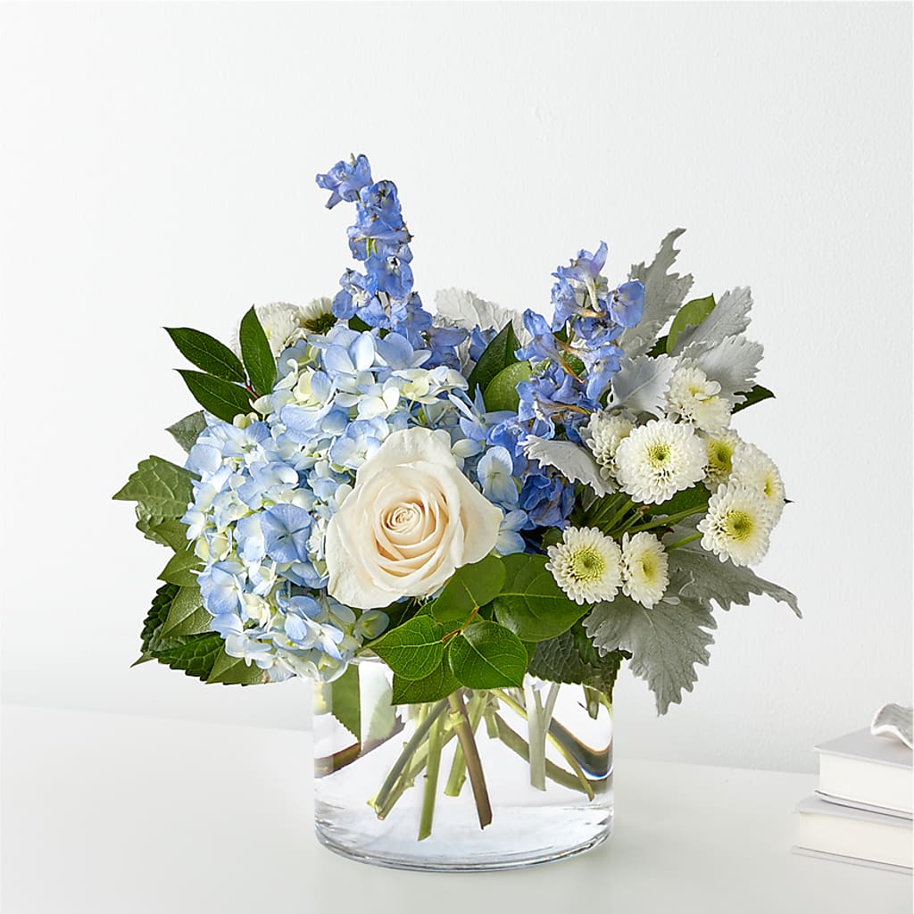 Clear Skies Bouquet – BLOOMERS FLOWER & ASHLEY JO ANTIQUES, Corry PA