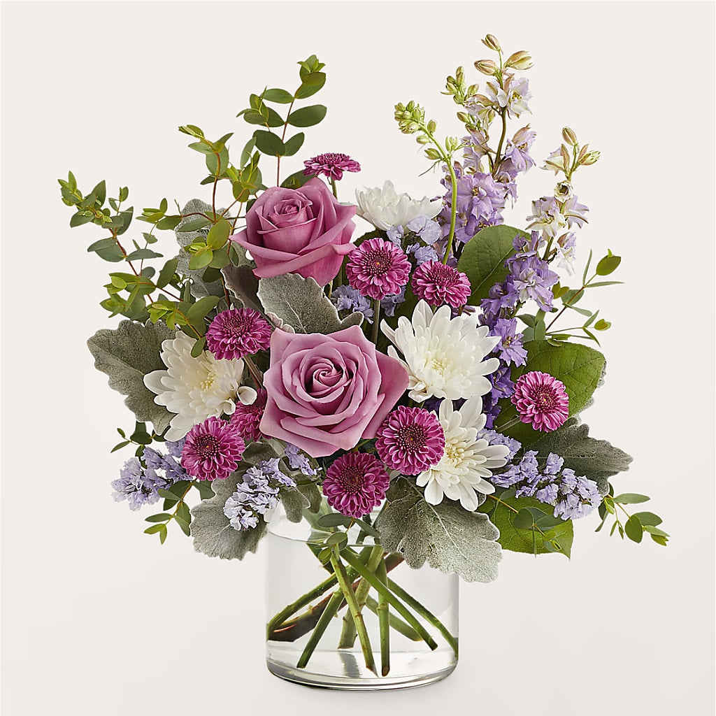 Violet Frost Bouquet – BLOOMERS FLOWER & ASHLEY JO ANTIQUES, Corry PA