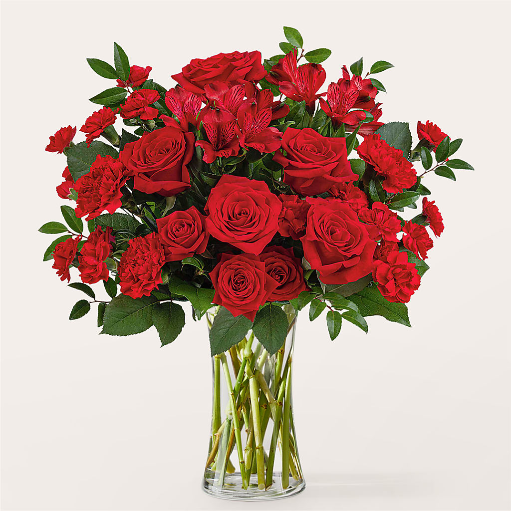 Brilliant Ruby Bouquet – BLOOMERS FLOWER & ASHLEY JO ANTIQUES, Corry PA