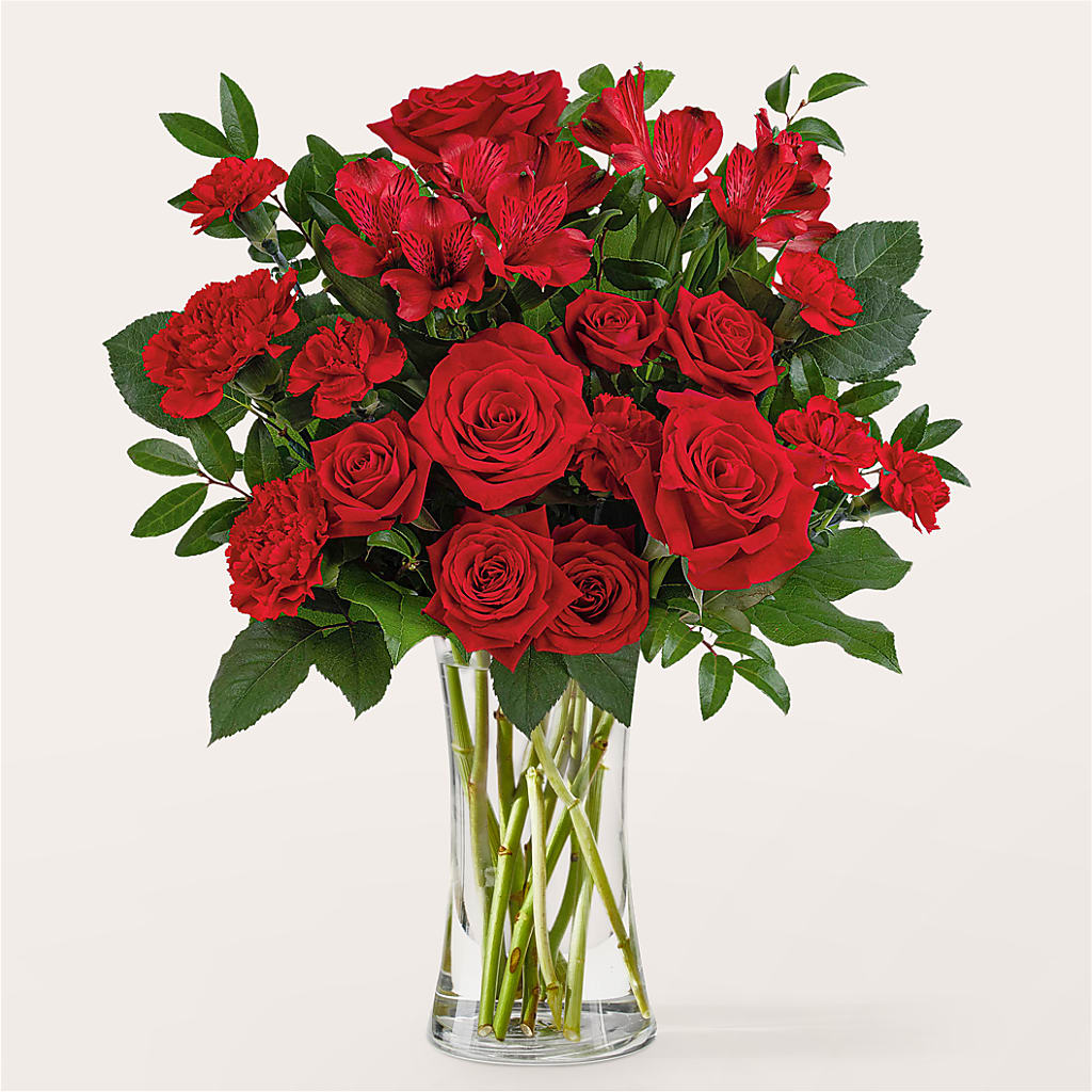 Brilliant Ruby Bouquet – BLOOMERS FLOWER & ASHLEY JO ANTIQUES, Corry PA