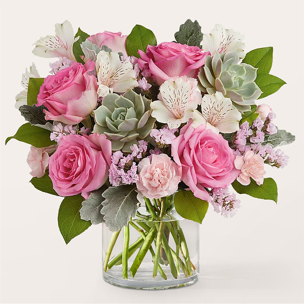 Dusty Rose Bouquet – BLOOMERS FLOWER & ASHLEY JO ANTIQUES, Corry PA