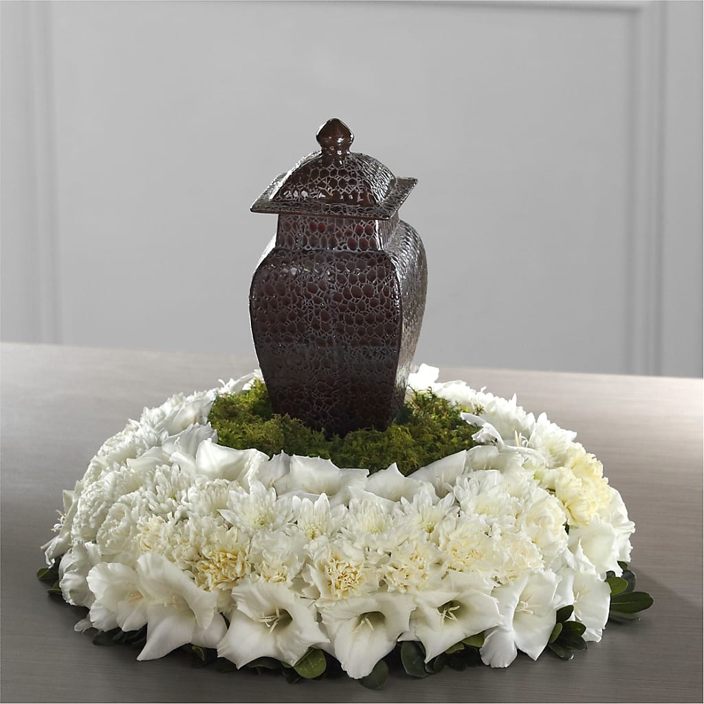 Encircling Grace Arrangement – BLOOMERS FLOWER & ASHLEY JO ANTIQUES, Corry PA