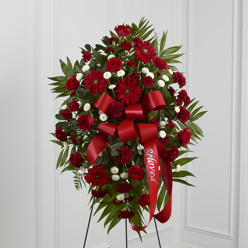Treasured Memories Standing Spray – BLOOMERS FLOWER & ASHLEY JO ANTIQUES, Corry PA