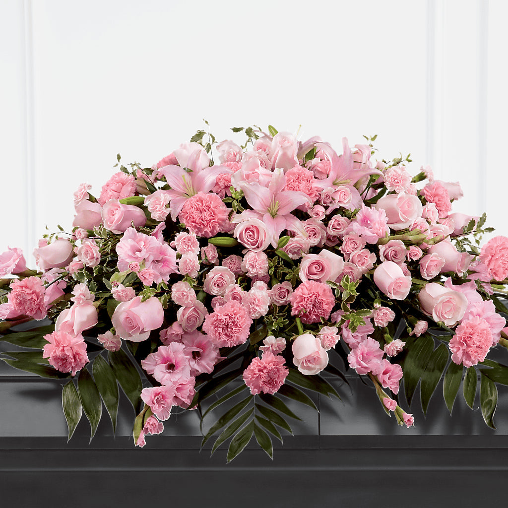 Garden of Comfort Casket Spray (Standard) – BLOOMERS FLOWER & ASHLEY JO ANTIQUES, Corry PA