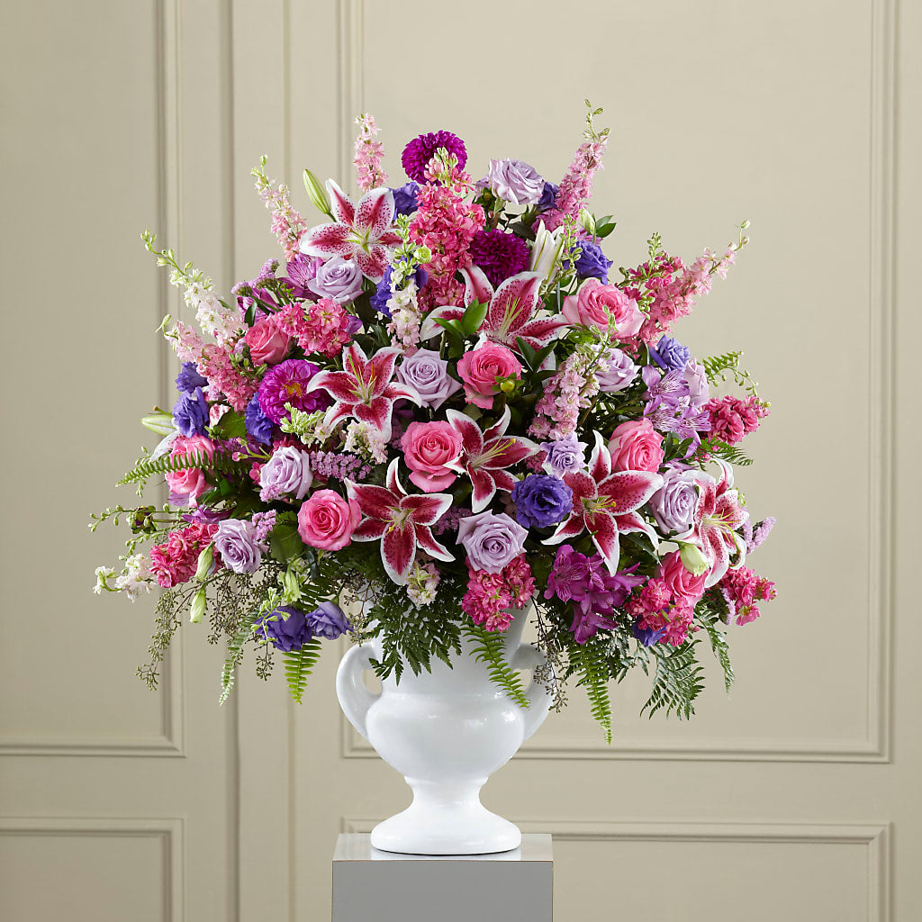 Peaceful Tribute Arrangement – BLOOMERS FLOWER & ASHLEY JO ANTIQUES, Corry PA