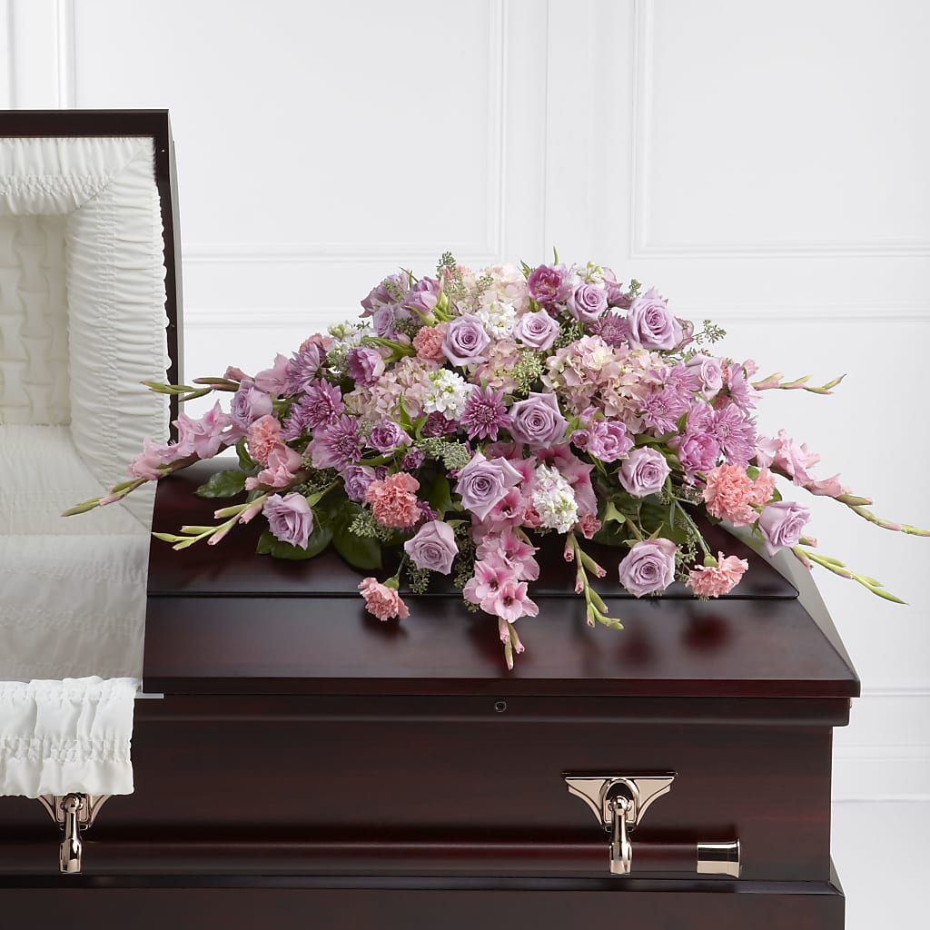 Immorata Casket Spray – BLOOMERS FLOWER & ASHLEY JO ANTIQUES, Corry PA