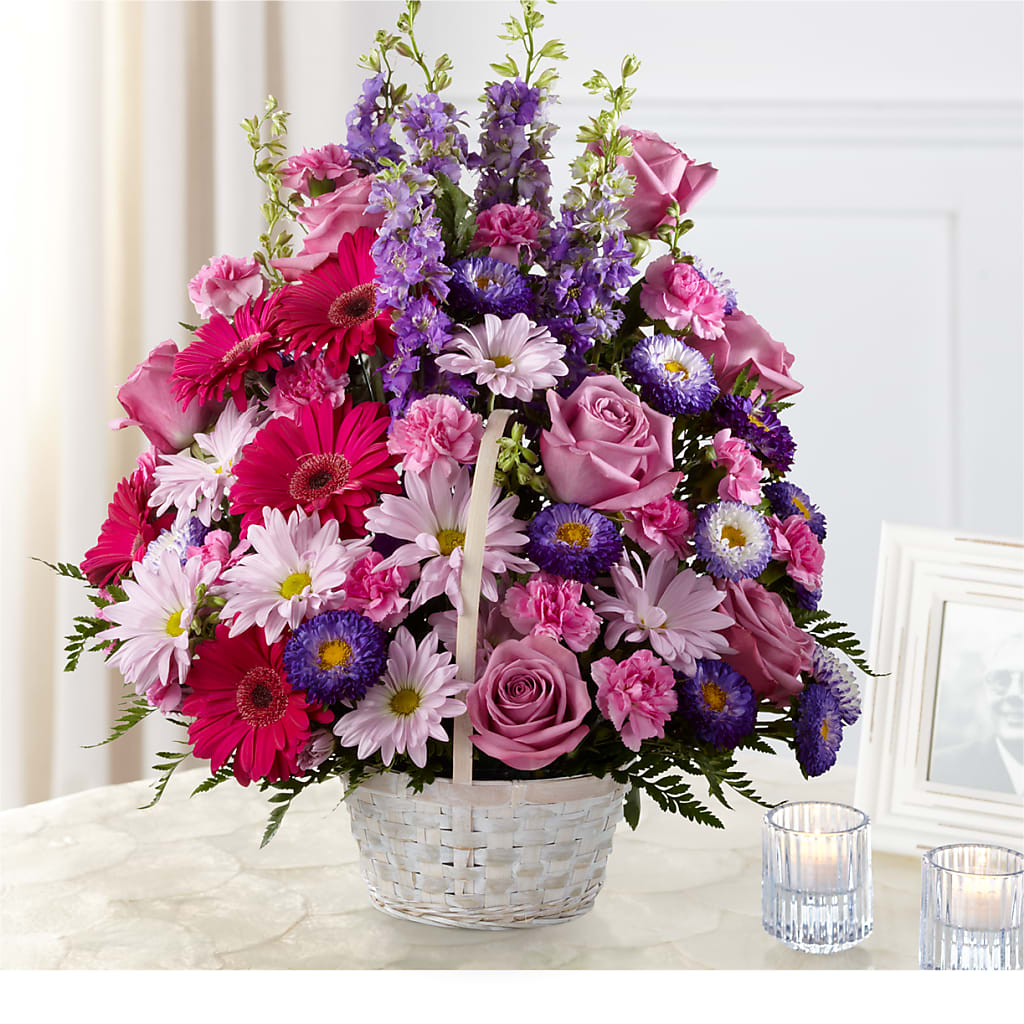 Pastel Peace Basket – BLOOMERS FLOWER & ASHLEY JO ANTIQUES, Corry PA