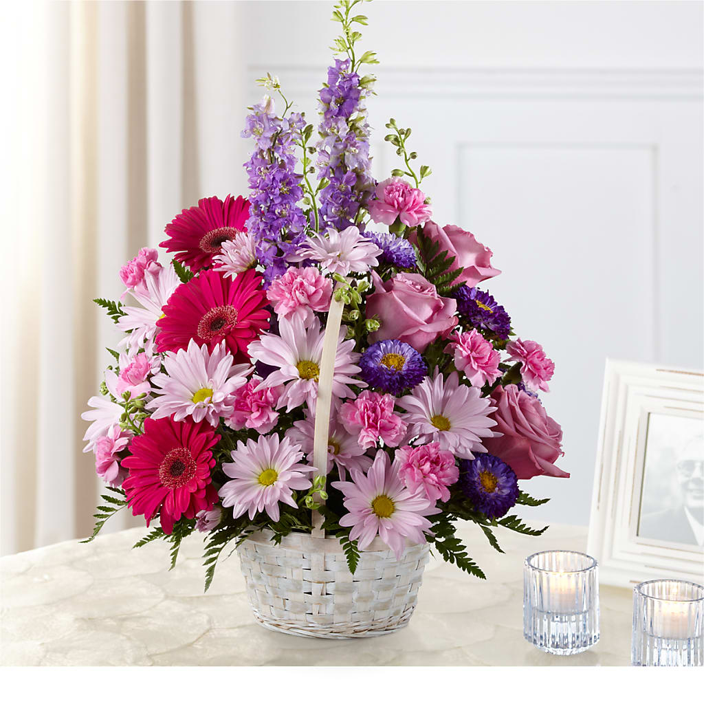 Pastel Peace Basket – BLOOMERS FLOWER & ASHLEY JO ANTIQUES, Corry PA