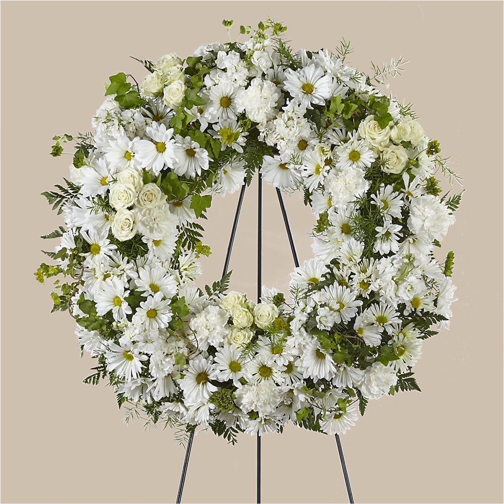 Faithful Wishes Wreath – BLOOMERS FLOWER & ASHLEY JO ANTIQUES, Corry PA