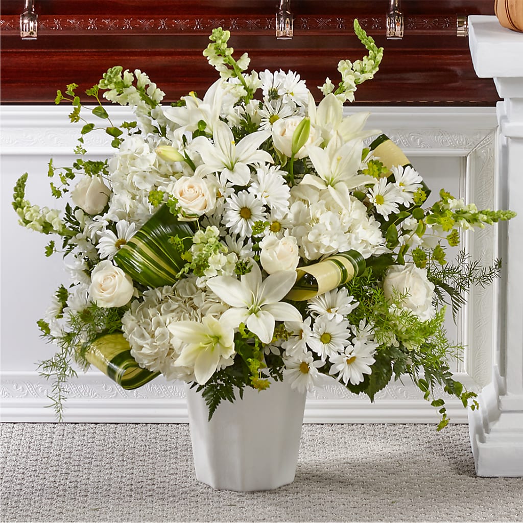 Thoughts of Tranquility Floor Basket – BLOOMERS FLOWER & ASHLEY JO ANTIQUES, Corry PA