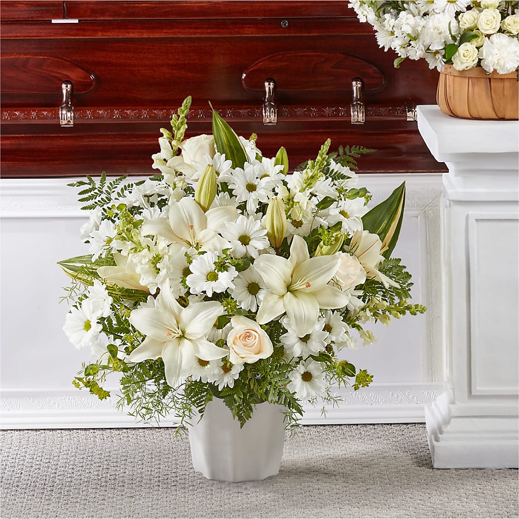 Thoughts of Tranquility Floor Basket – BLOOMERS FLOWER & ASHLEY JO ANTIQUES, Corry PA