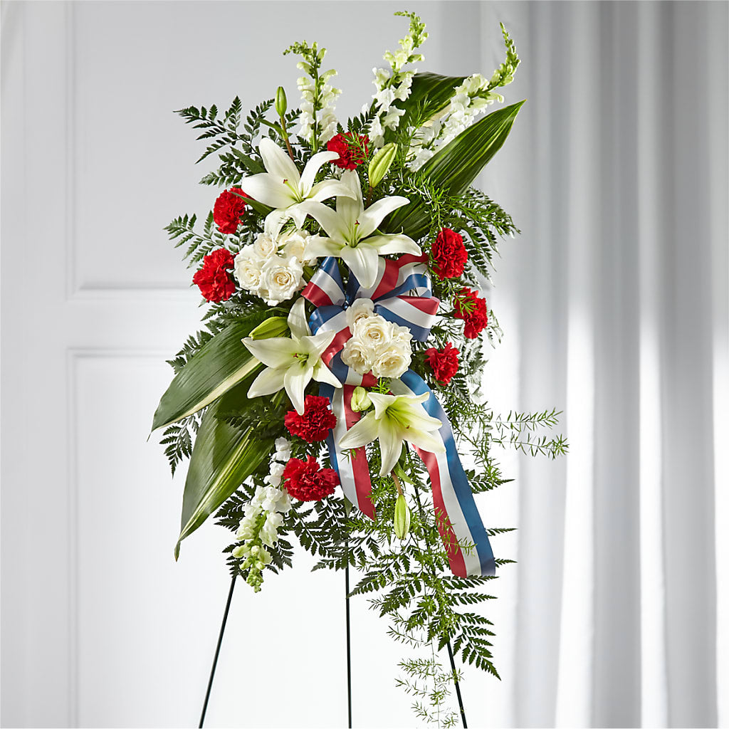 Stars of Life Standing Spray – BLOOMERS FLOWER & ASHLEY JO ANTIQUES, Corry PA