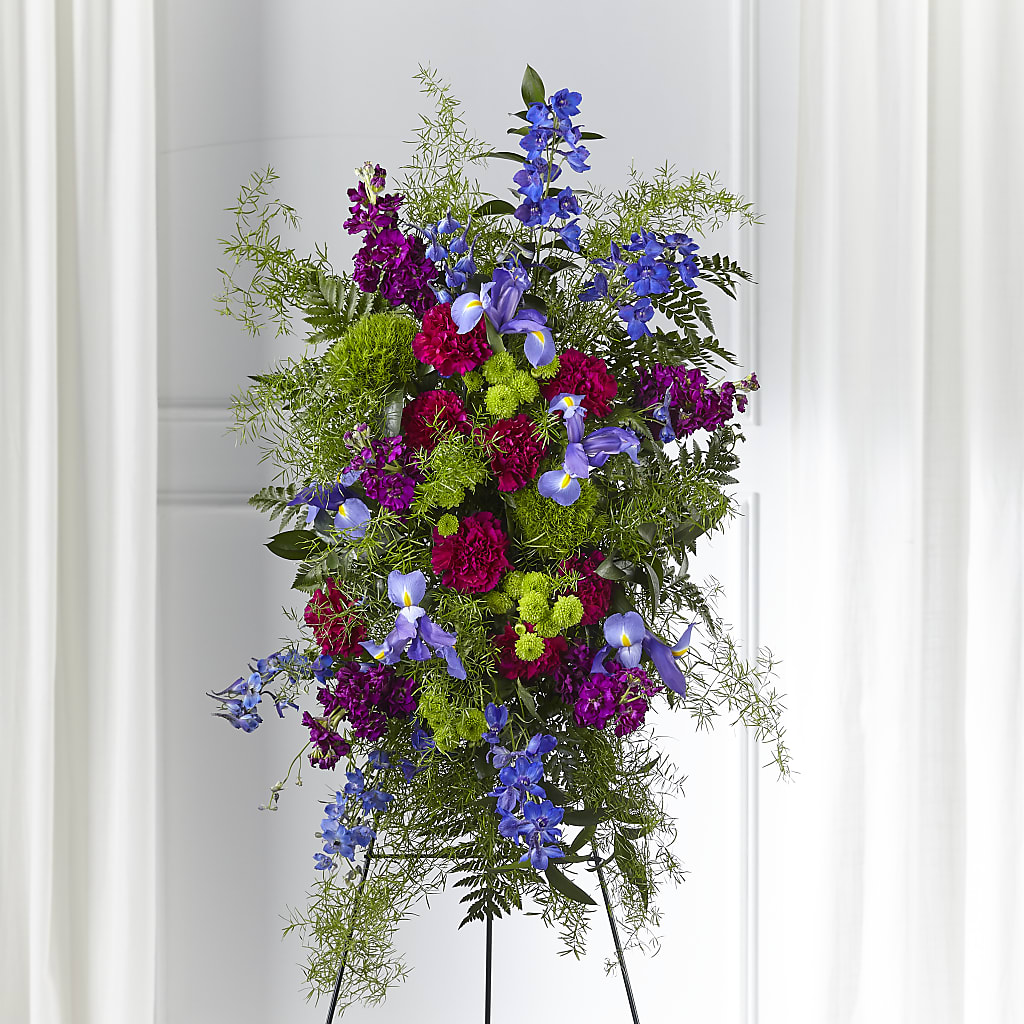 Heavenly Skies Standing Spray – BLOOMERS FLOWER & ASHLEY JO ANTIQUES, Corry PA