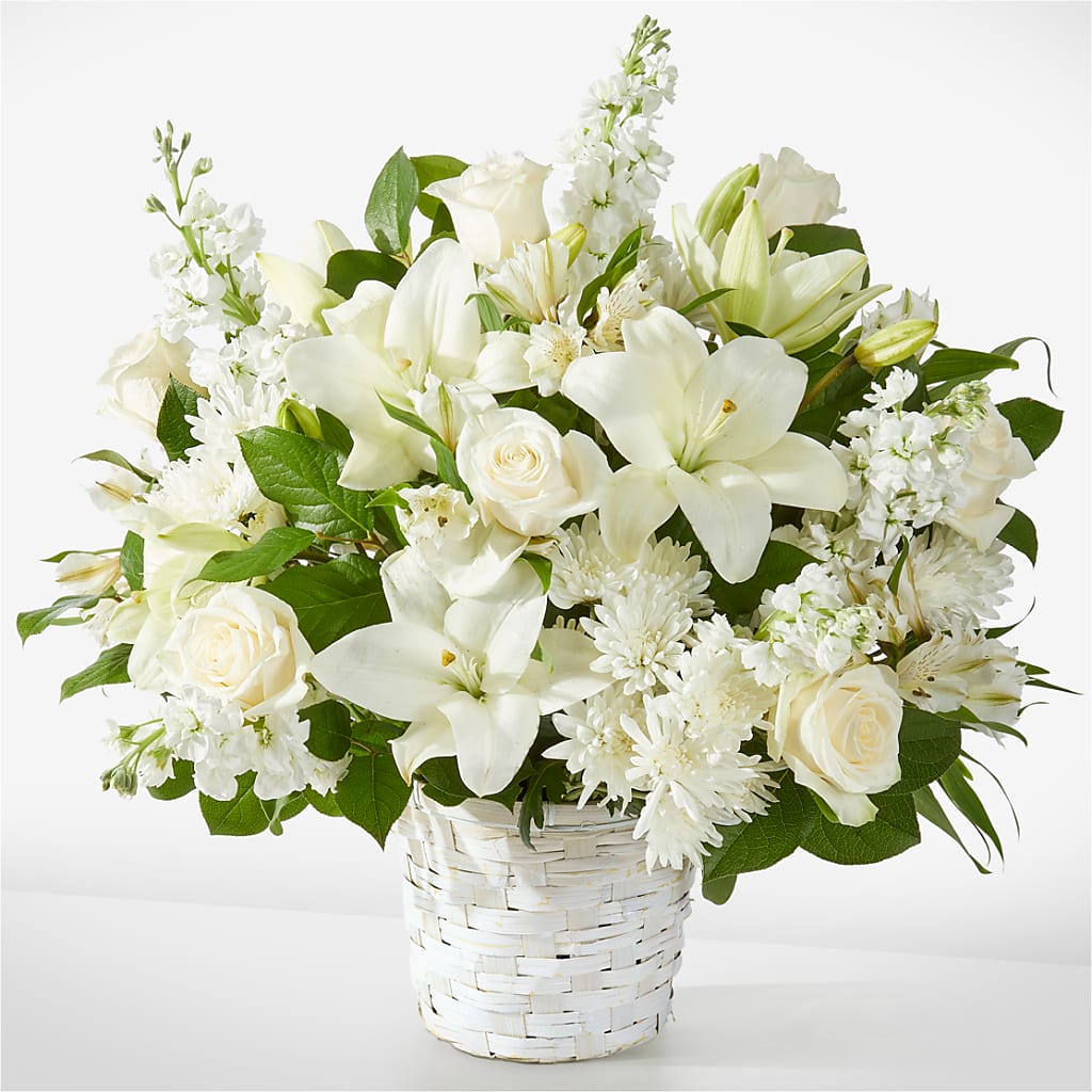 Peaceful Reflections Arrangement – BLOOMERS FLOWER & ASHLEY JO ANTIQUES, Corry PA