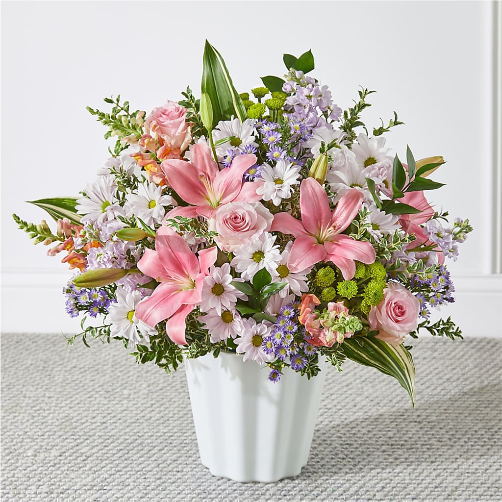 Abundant Compassion Floor Basket – BLOOMERS FLOWER & ASHLEY JO ANTIQUES, Corry PA