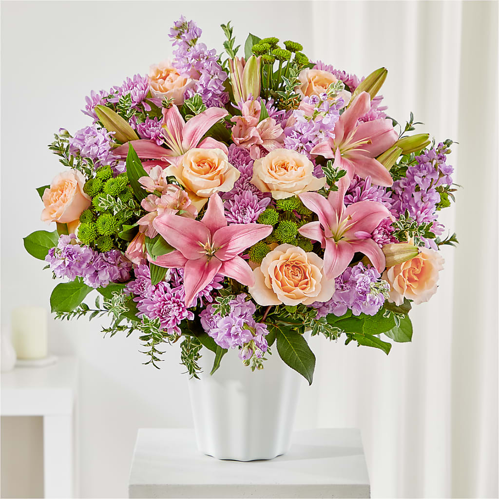 Supportive Embrace Tabletop Basket – BLOOMERS FLOWER & ASHLEY JO ANTIQUES, Corry PA