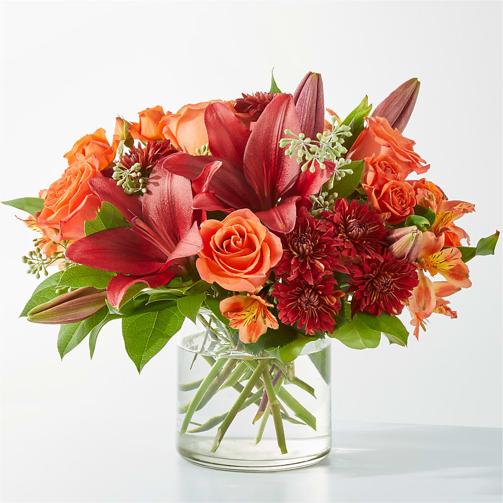 Crimson Leaves Bouquet – BLOOMERS FLOWER & ASHLEY JO ANTIQUES, Corry PA