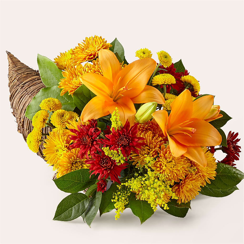 Feast of Color Cornucopia – BLOOMERS FLOWER & ASHLEY JO ANTIQUES, Corry PA