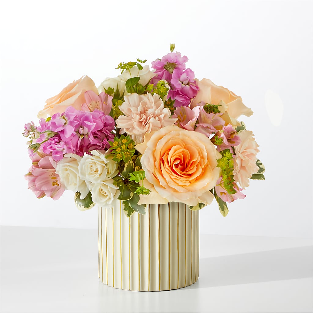 Paradise Bouquet with Ivory Vase – BLOOMERS FLOWER & ASHLEY JO ANTIQUES, Corry PA