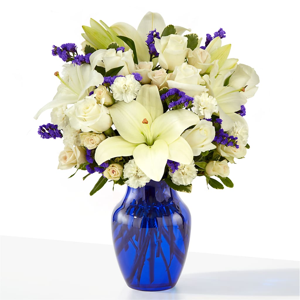 Sapphire Rush Bouquet – BLOOMERS FLOWER & ASHLEY JO ANTIQUES, Corry PA