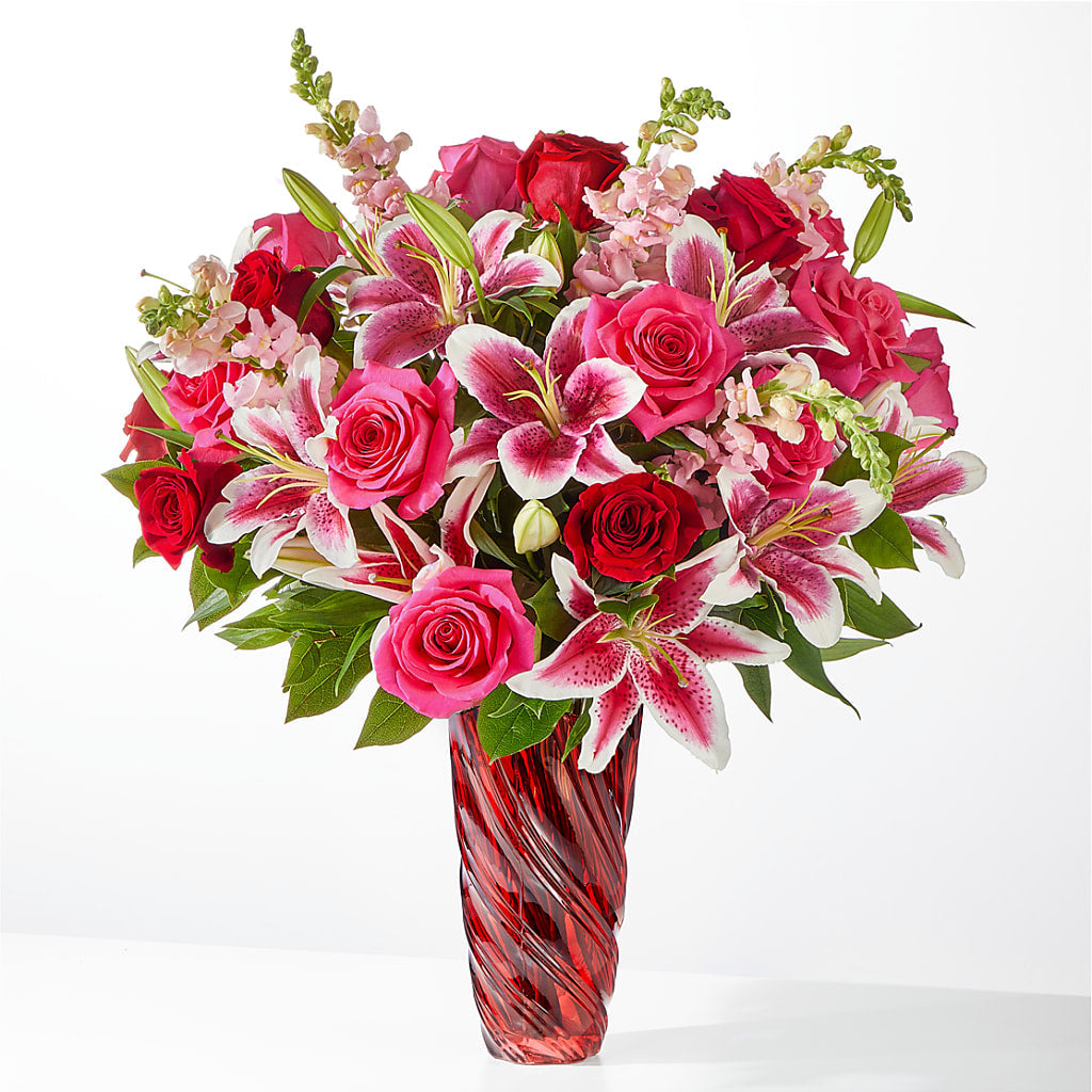Always You Bouquet with Luxe Swirl Vase – BLOOMERS FLOWER & ASHLEY JO ANTIQUES, Corry PA
