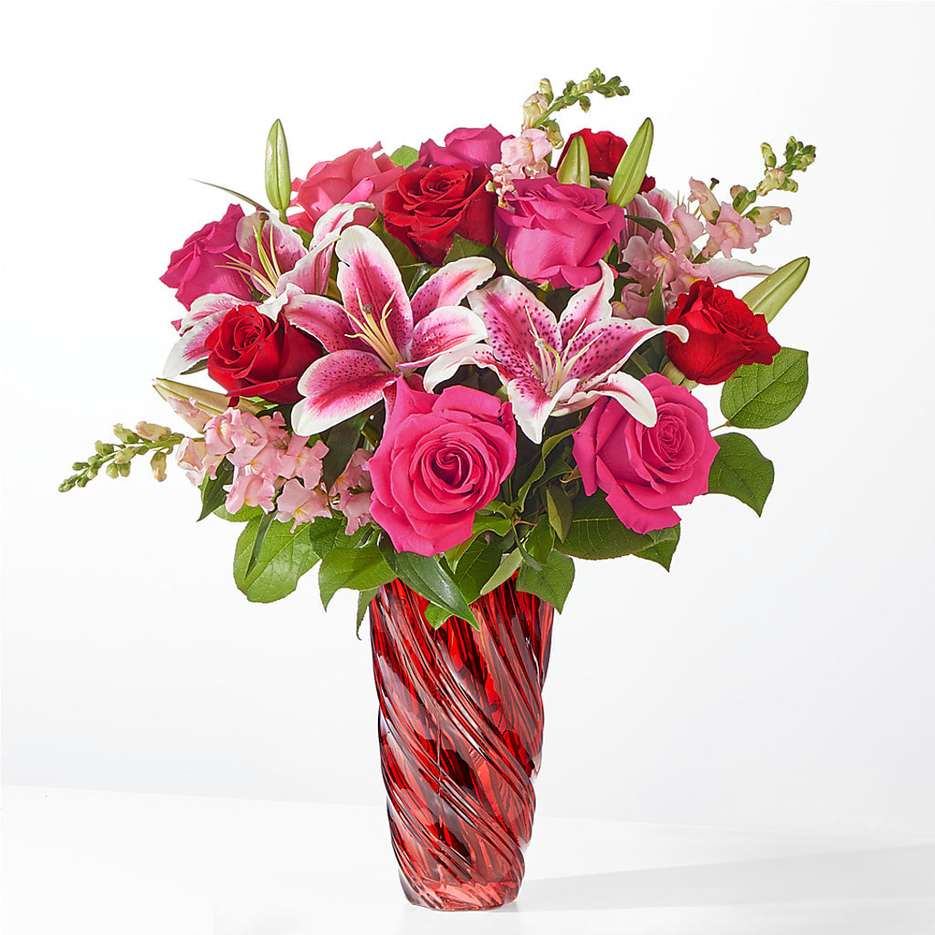 Always You Bouquet with Luxe Swirl Vase – BLOOMERS FLOWER & ASHLEY JO ANTIQUES, Corry PA