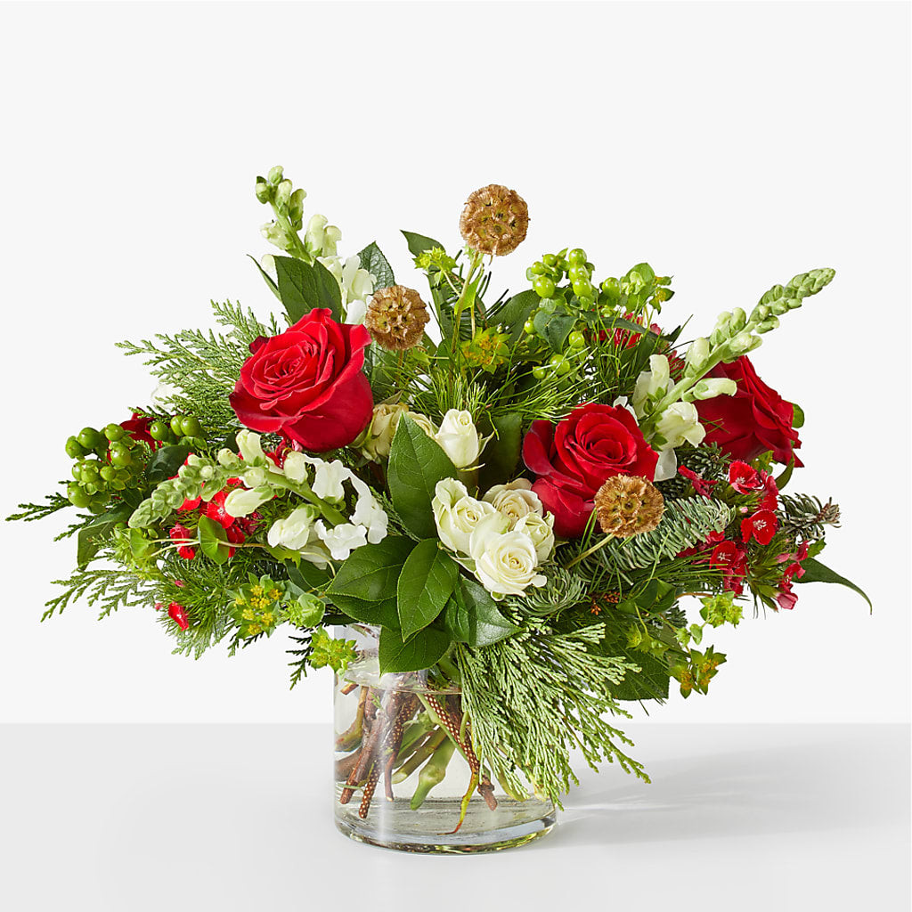 Deck the Halls Bouquet – BLOOMERS FLOWER & ASHLEY JO ANTIQUES, Corry PA