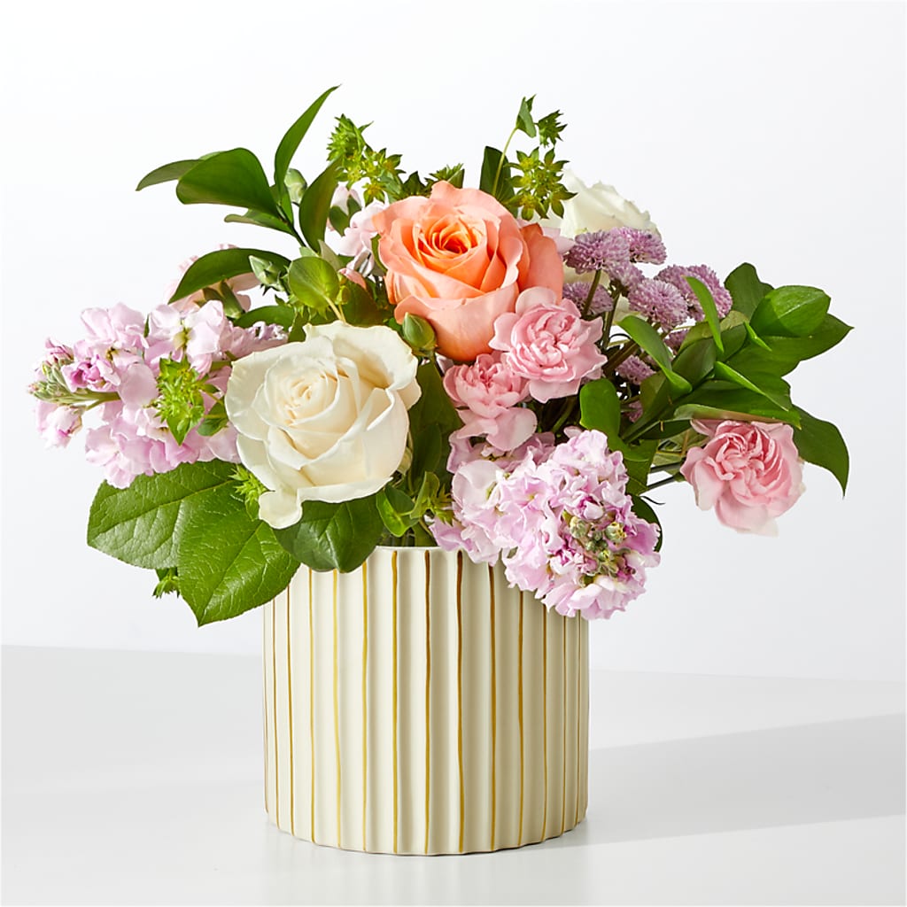 French Market Bouquet with Ivory Vase – BLOOMERS FLOWER & ASHLEY JO ANTIQUES, Corry PA