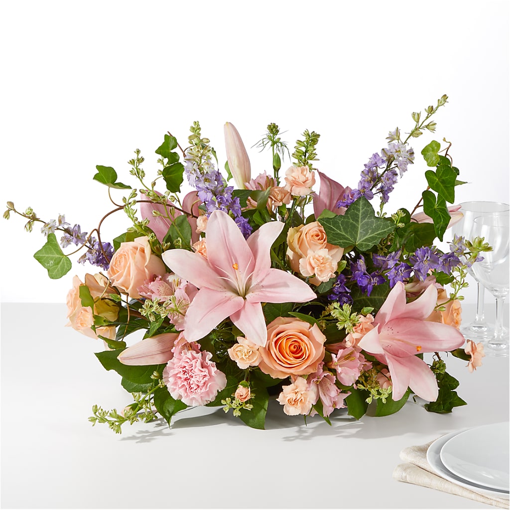 Blossom Time Centerpiece – BLOOMERS FLOWER & ASHLEY JO ANTIQUES, Corry PA