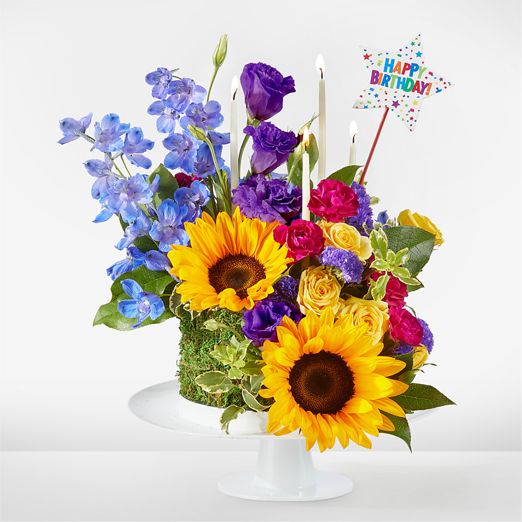 Star of the Day Floral Cake – BLOOMERS FLOWER & ASHLEY JO ANTIQUES, Corry PA