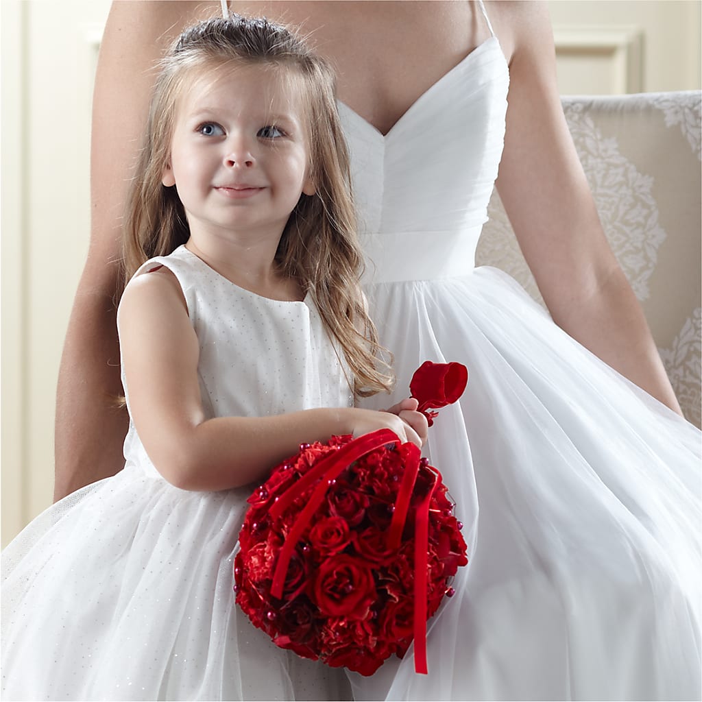 Pure at Heart Flower Girl Arrangement – BLOOMERS FLOWER & ASHLEY JO ANTIQUES, Corry PA