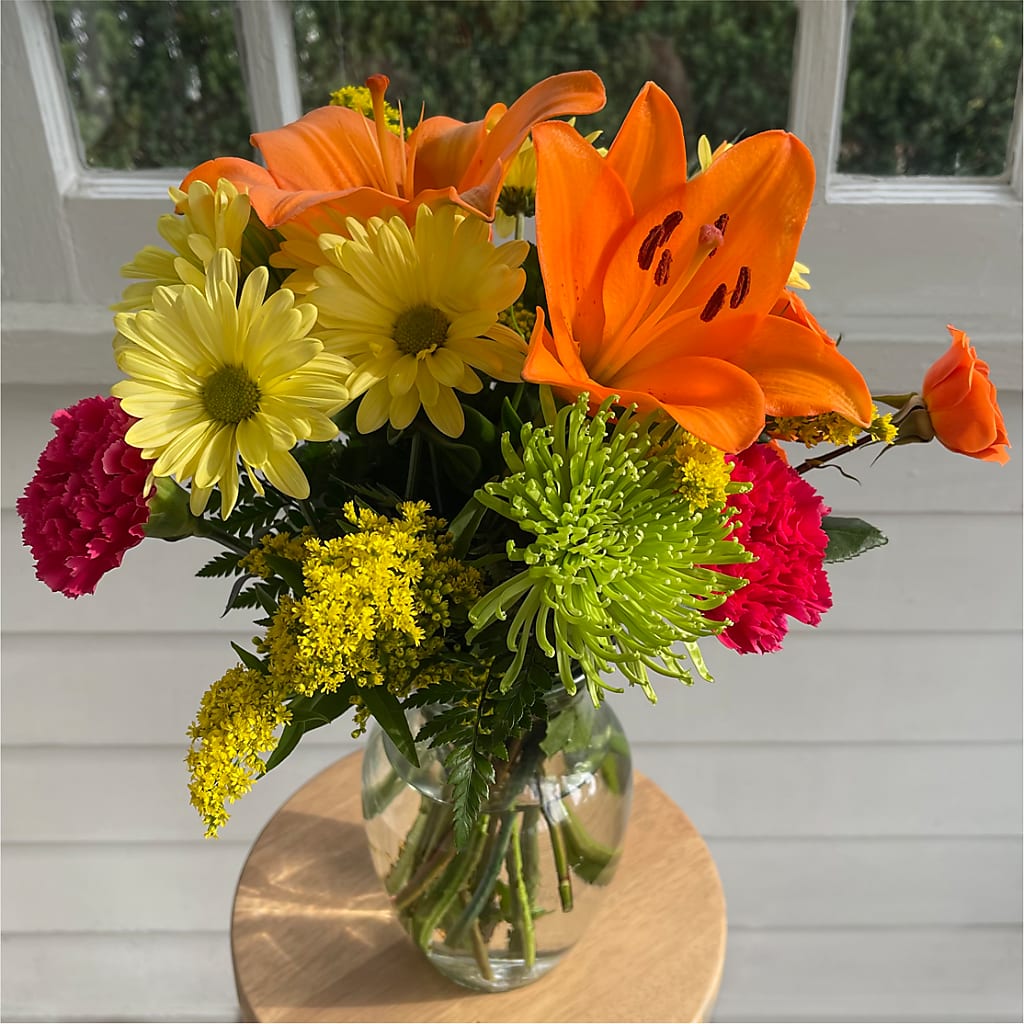 Bold & Bright – A Florist Original – BLOOMERS FLOWER & ASHLEY JO ANTIQUES, Corry PA