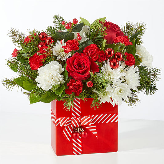 Presents Under the Tree Bouquet – BLOOMERS FLOWER & ASHLEY JO ANTIQUES, Corry PA