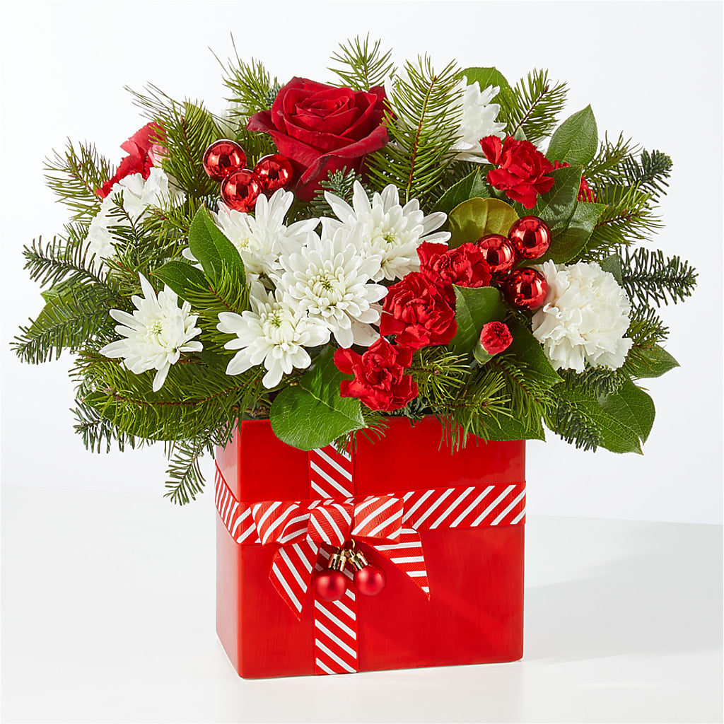 Presents Under the Tree Bouquet – BLOOMERS FLOWER & ASHLEY JO ANTIQUES, Corry PA