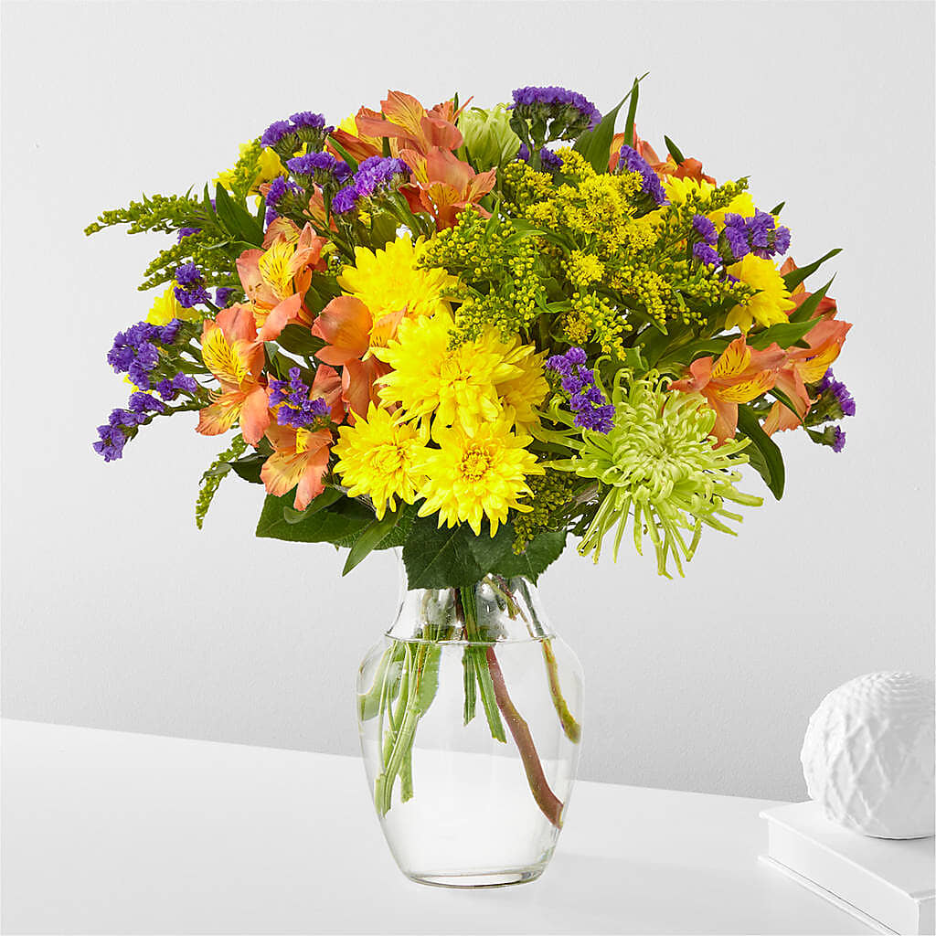 Marmalade Skies Bouquet – BLOOMERS FLOWER & ASHLEY JO ANTIQUES, Corry PA