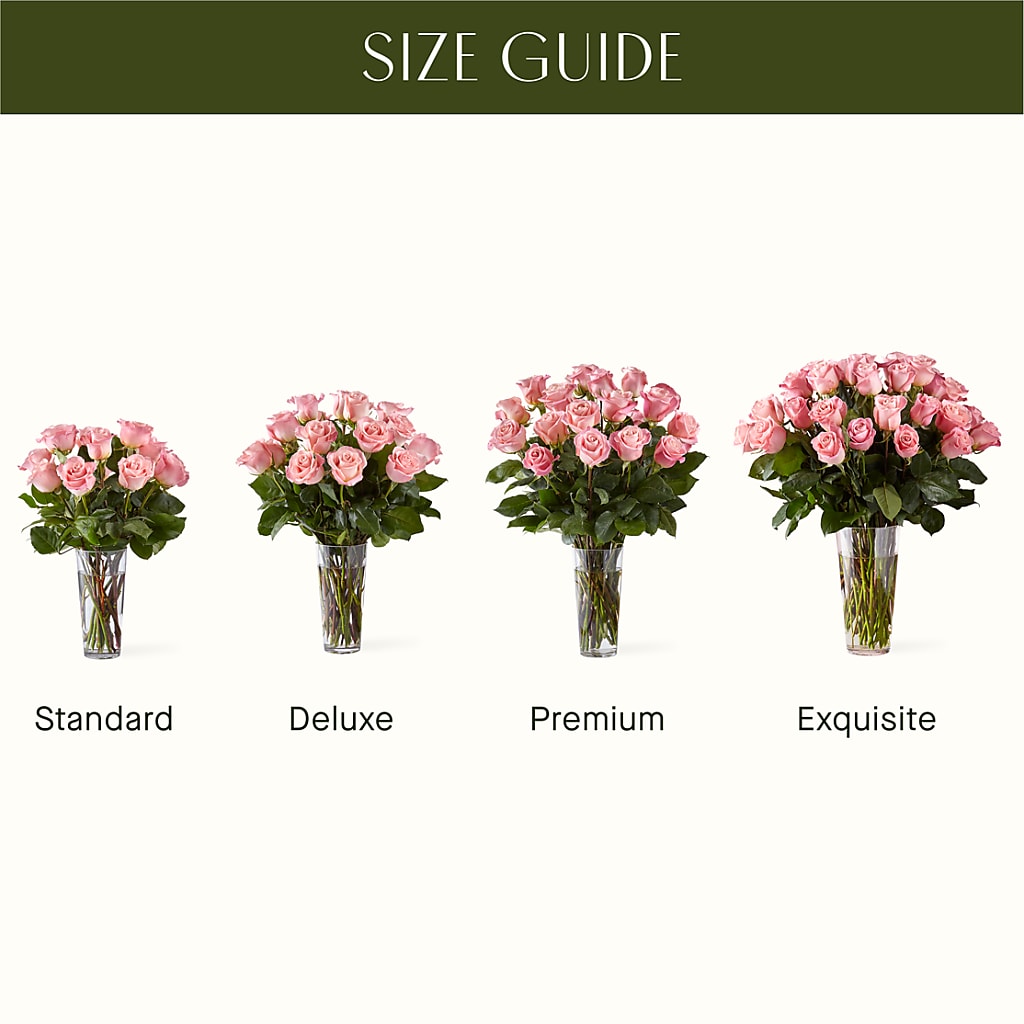 Long Stem Pink Rose Bouquet – BLOOMERS FLOWER & ASHLEY JO ANTIQUES, Corry PA