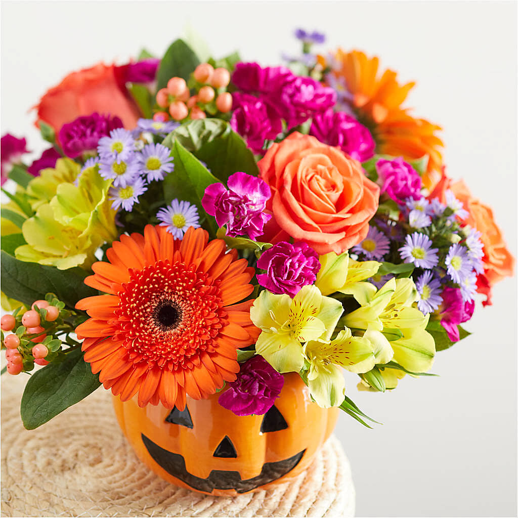 Tricks & Treats Pumpkin – BLOOMERS FLOWER & ASHLEY JO ANTIQUES, Corry PA