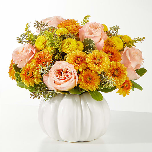 Peachy Pumpkin – BLOOMERS FLOWER & ASHLEY JO ANTIQUES, Corry PA