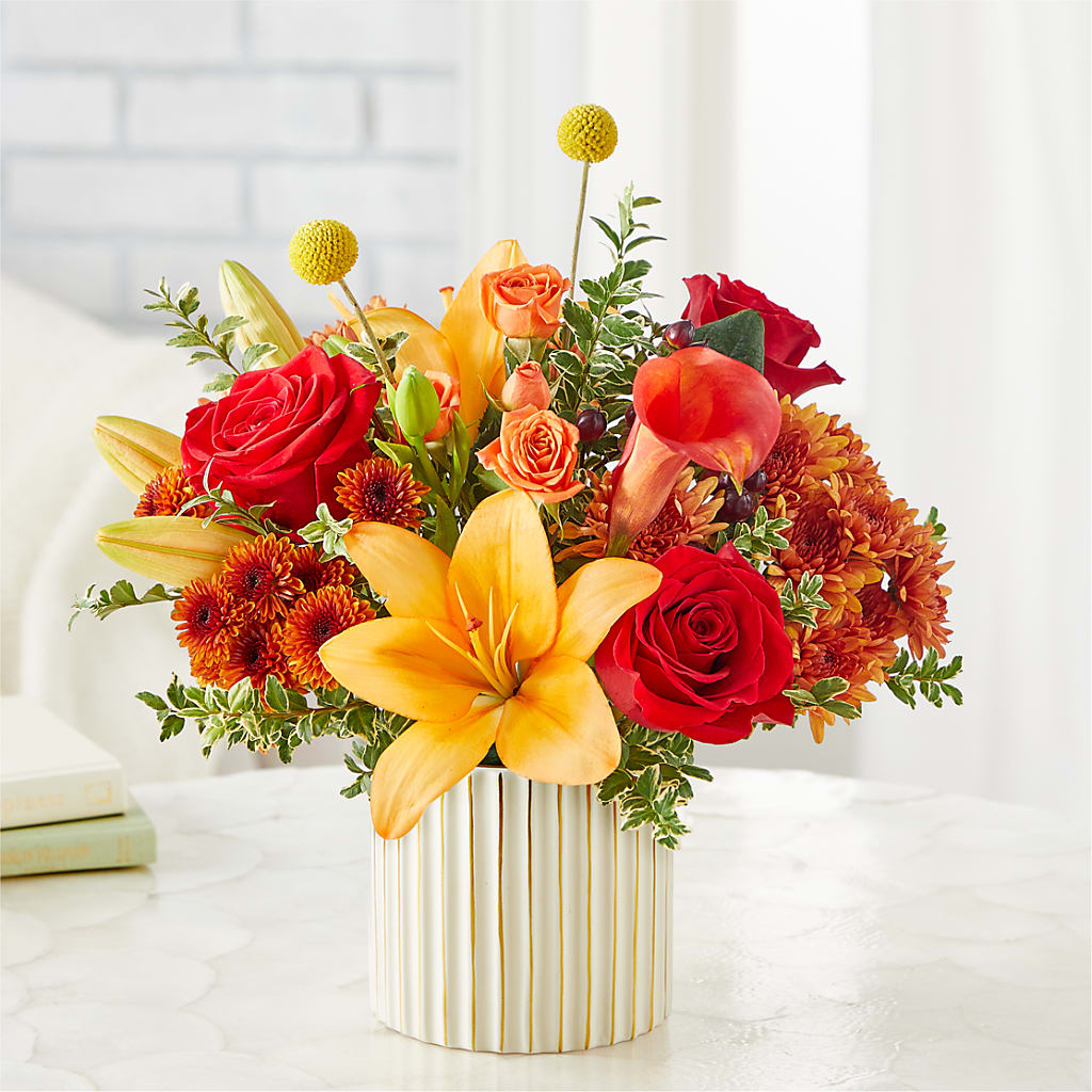 Scarlet Skies Bouquet – BLOOMERS FLOWER & ASHLEY JO ANTIQUES, Corry PA