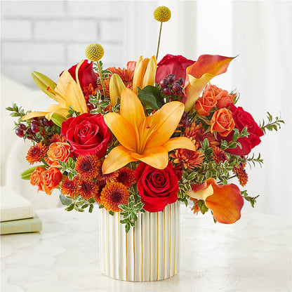 Scarlet Skies Bouquet – BLOOMERS FLOWER & ASHLEY JO ANTIQUES, Corry PA