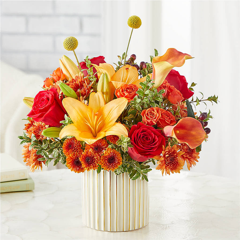 Scarlet Skies Bouquet – BLOOMERS FLOWER & ASHLEY JO ANTIQUES, Corry PA