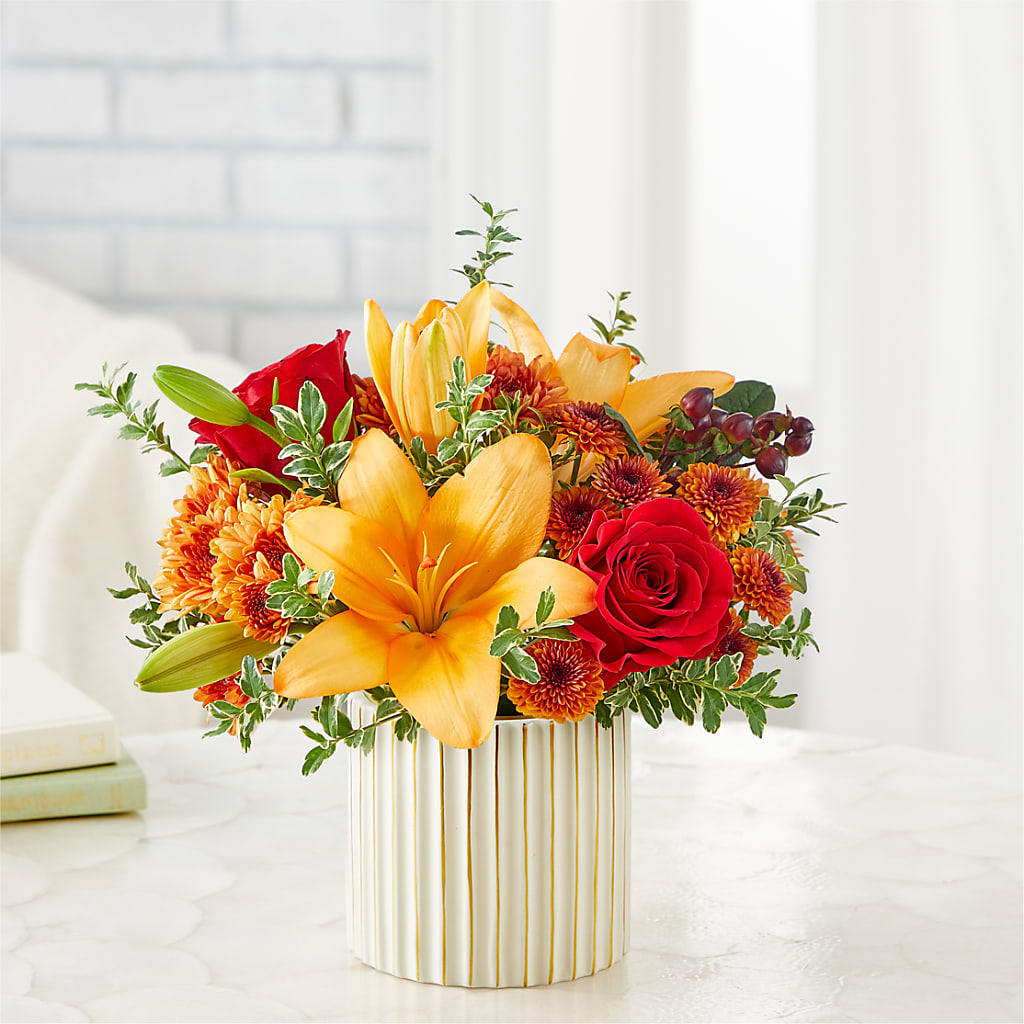 Scarlet Skies Bouquet – BLOOMERS FLOWER & ASHLEY JO ANTIQUES, Corry PA